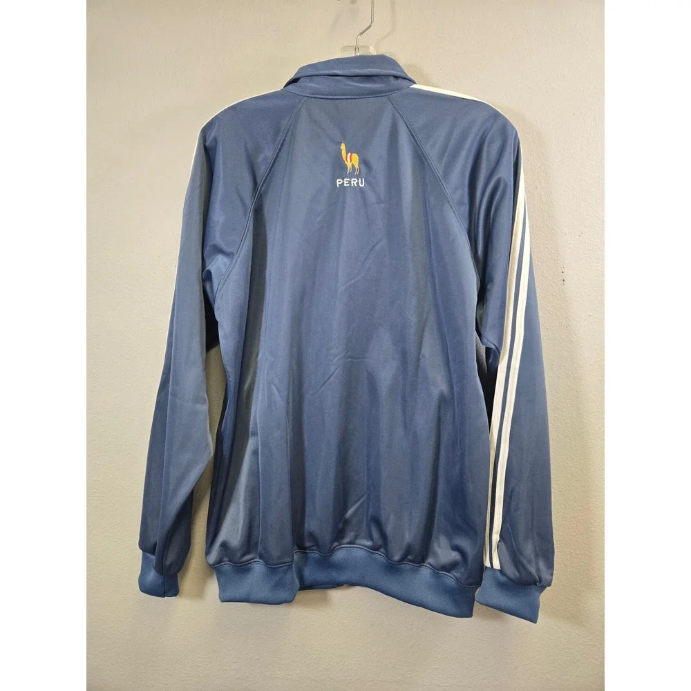 Confecciones Orquidea Peru Llama Full Zip Track Jacket Blue White Medium